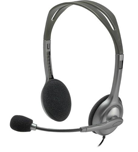 Навушники гарнітура накладні Logitech H111 Stereo Grey