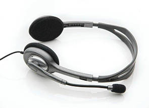 Навушники гарнітура накладні Logitech H111 Stereo Grey, фото 2