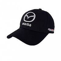 Мужская кепка Sport Line из хлопка черная с лого Mazda