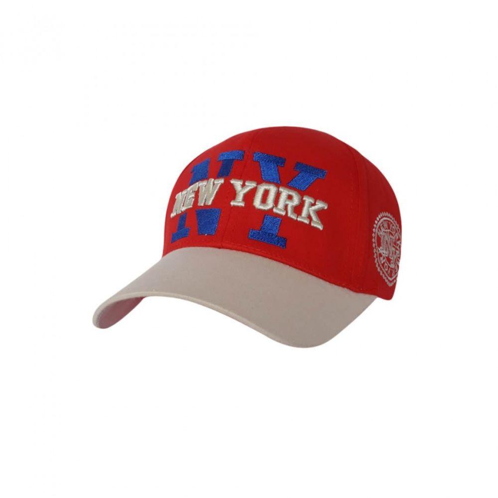 Дитяча кепка бренду Sport Line червона з лого New York