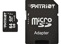 Картка пам'яті SD-adapter MicroSDXC 1 UHS-I Class 10 Patriot LX 64GB