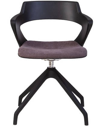 Крісло поворотне ZENITH plast combi plus black PL68-4S ТМ Новий Стиль, фото 4