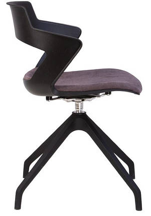 Крісло поворотне ZENITH plast combi plus black PL68-4S ТМ Новий Стиль, фото 3
