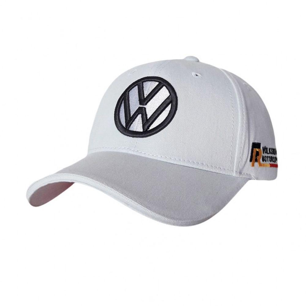Автомобільна кепка Sport Line біла з лого Volkswagen