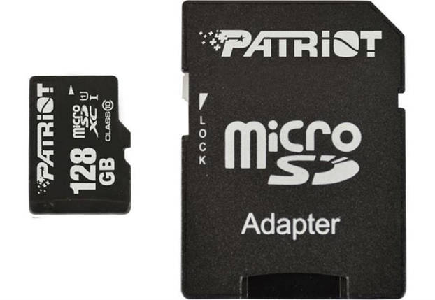 Картка пам'яті MicroSDXC 128GB UHS-I Class 10 Patriot LX + SD Adapter (PSF128GMCSDXC10), фото 2