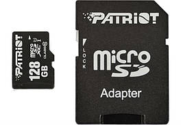 Картка пам'яті MicroSDXC 128GB UHS-I Class 10 Patriot LX + SD Adapter (PSF128GMCSDXC10)