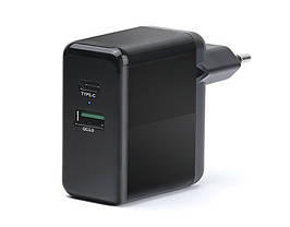 Адаптер мережевий REAL-EL CH-350 QC3.0 2USB 3A Black