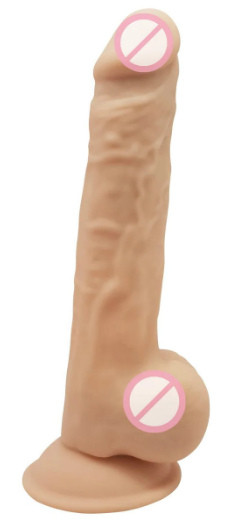 Реалістичний фалоімітатор з мошонкою Silexd Kevin (Premium Silicone Dildo MODEL 3 size 9.5")