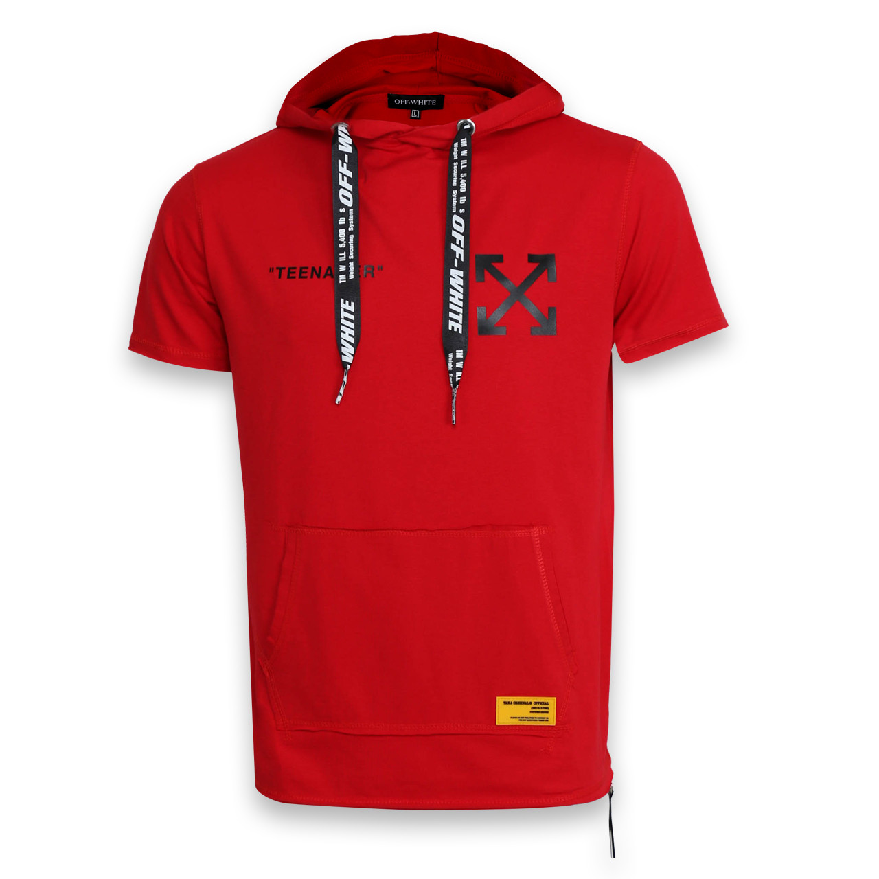Футболка червоний OFF-WHITE teenager з капюш Ф-302 RED L(Р) 20-851-020-004, фото 1