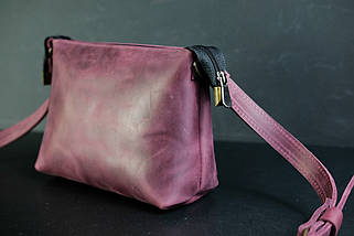 Жіноча сумка Фібі з натуральної шкіри колір Бордо, фото 3