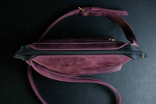 Жіноча сумка Фібі з натуральної шкіри колір Бордо, фото 5