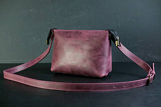 Жіноча сумка Фібі з натуральної шкіри колір Бордо, фото 2