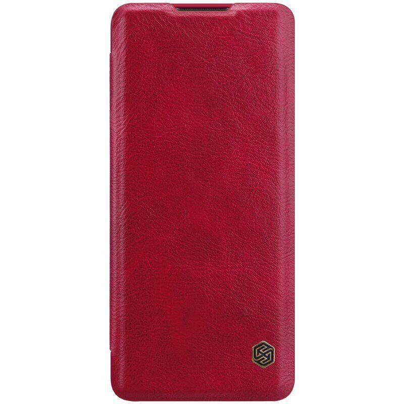 Nillkin Oneplus 8 Qin Red leather case Шкіряний Чохол Книжка Червоний