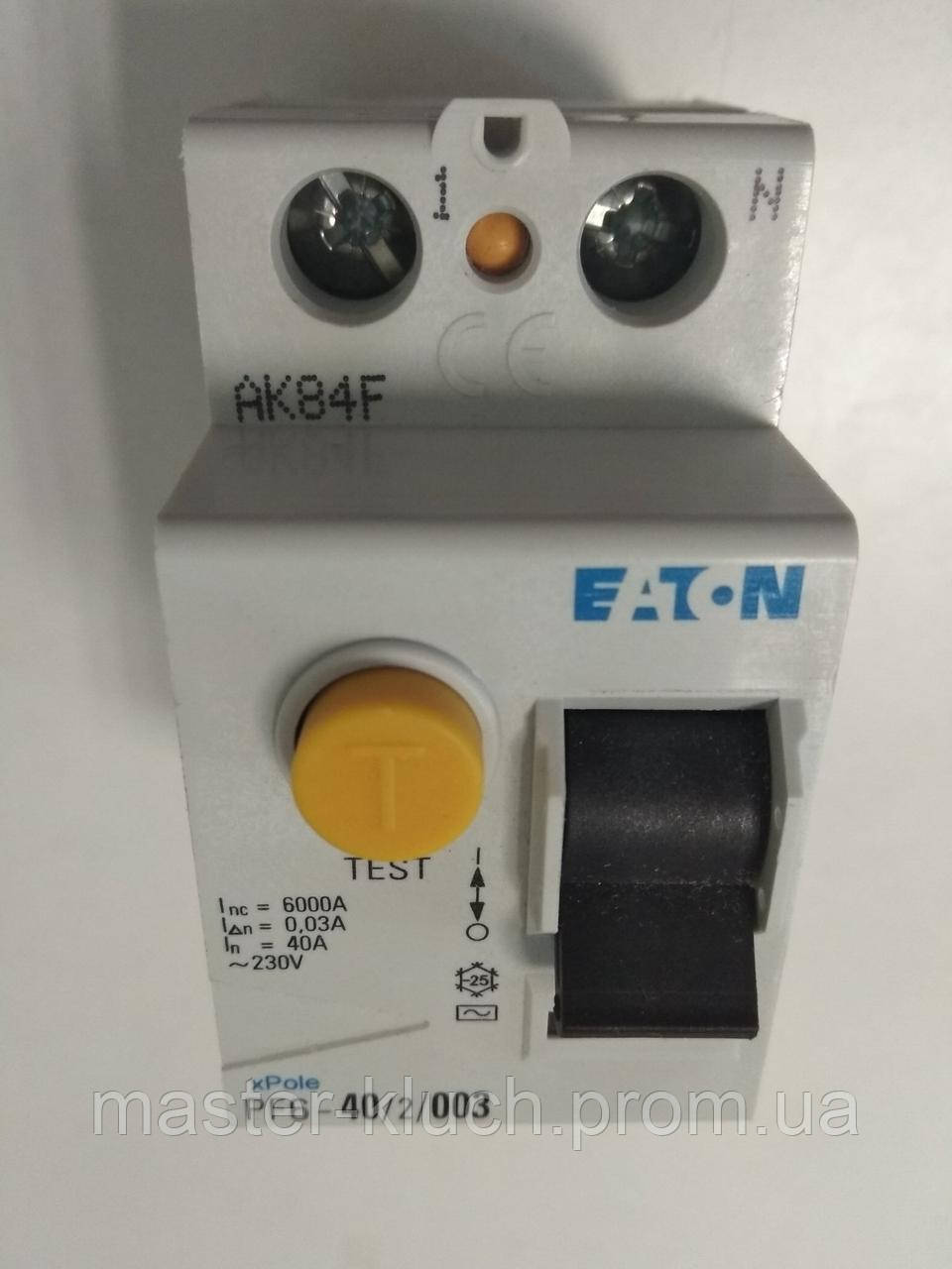 УЗО 40A 30мА 2Р EATON PF-6 - фото 2 - id-p607563825