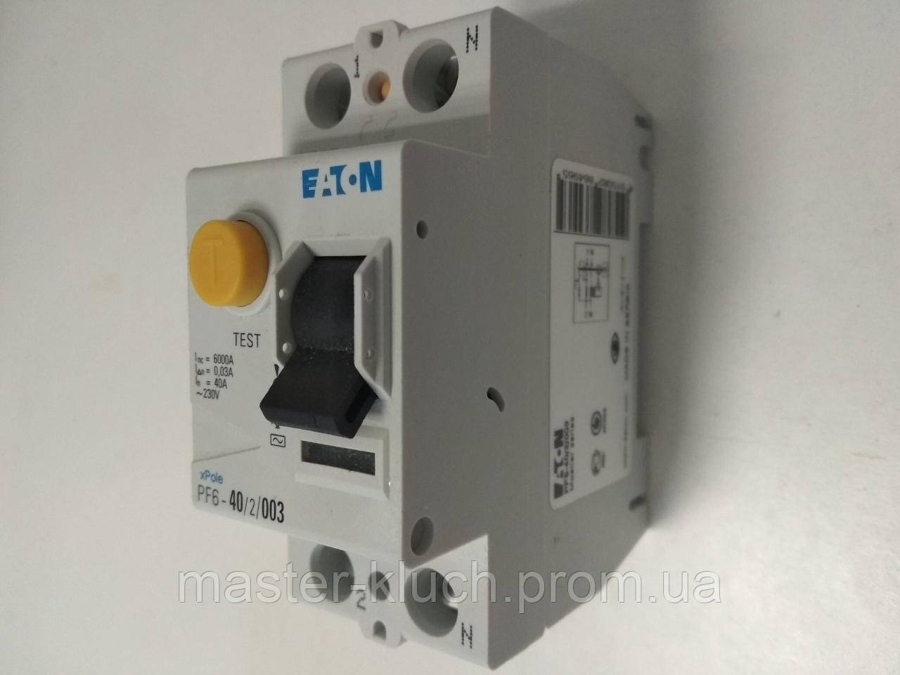 УЗО 40A 30мА 2Р EATON PF-6 - фото 4 - id-p607563825