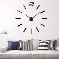 3D-часы Timelike 1 м большие настенные Палочки в офис черные