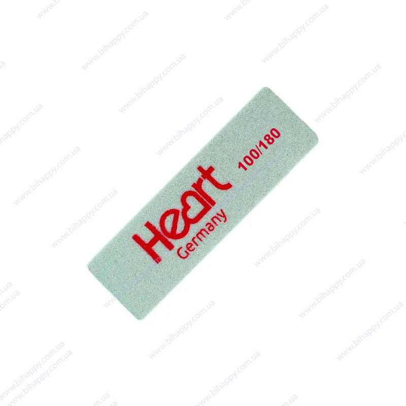 Баф полировщик для ногтей Heart Mini прямоугольный 100/180, фото 1