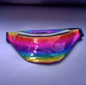 Сумка на пояс Бананка Голографічна Лазерна Галограма ТОП ЯКІСТЬ Веселка