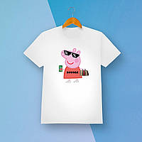 Дитяча футболка з принтом Свинка Пеппа "Savage" Push IT 1-2 роки, Білий