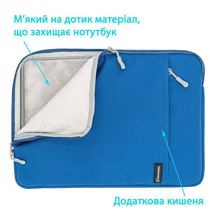 Чохол для ноутбука Grand-X SL-14B 14" Blue, фото 3