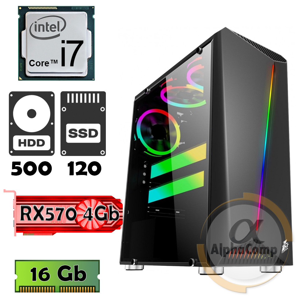 Компьютер AlphaPC (i7 2600 • RX570 • 16gb • ssd 120gb • 500gb) RG2-T201