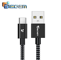 Кабель для быстрой зарядки телефона смартфона Tiegem USB - Type-C 1м. Зарядный провод шнур ЮСБ на Тайп С XS1B