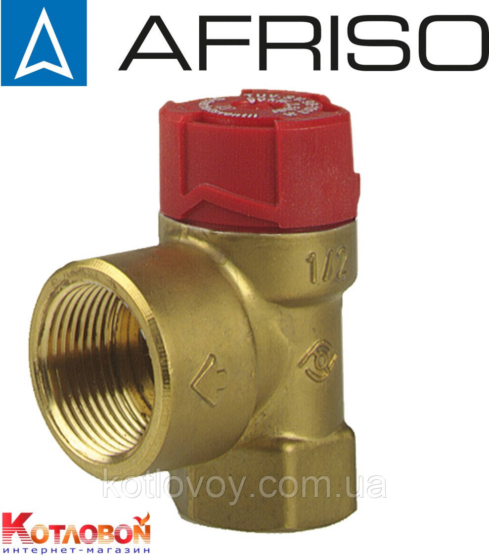 Запобіжний клапан Afriso MS 2,0 bar, 1/2, ВР ½" х ВР ¾"