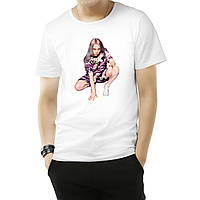 Мужская футболка с принтом "Billie Eilish (Билли Айлиш) камуфляж 2" Push IT S, Белый