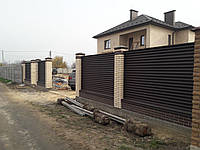 Паркан ЖАЛЮЗІ металевий тип "Duos" (Дуос 60/50 мм) симетрична ламель двостороннє покриття, фото 7