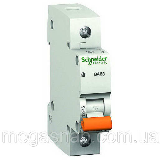 Автоматичний вимикач 1р 25 А С (ВА63) Schneider