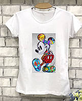 Футболка жіноча з прикольним Мікі Маусом