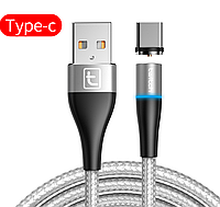 Магнитный кабель для зарядки USB - Type-C. Зарядный провод шнур ЮСБ на Тайп С для телефона смартфона FS1523S