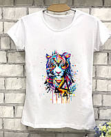 Футболка жіноча з прикольним тигром