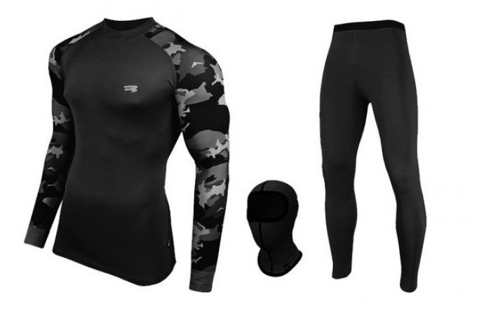 Комплект чоловічої армійської тактичної термобілизни Radical Shooter (original), тепле зимове, колір чорний, фото 1