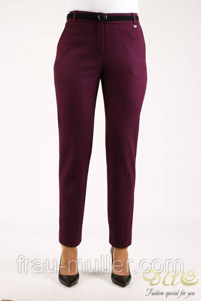 Вузькі вишневі штани DAS, фото 1