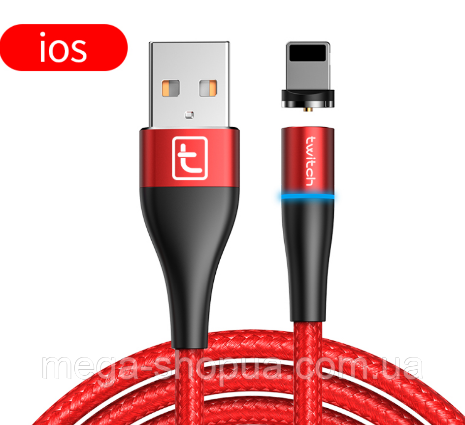 Магнітний кабель для заряджання USB - Lightning зарядний зарядка шнур на iPhone айфон лайтнінг RT722R