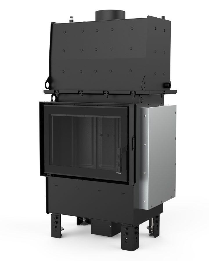 Камінна топка з водяним контуром DEFRO HOME RIVA SM SHORT (Чорний шамот)