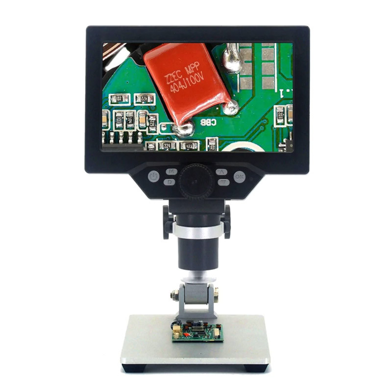 Цифровий мікроскоп 12Мп, 7" LCD екран і підсвічування GAOSUO G1200HD c збільшенням до 1200X, запис на microSD