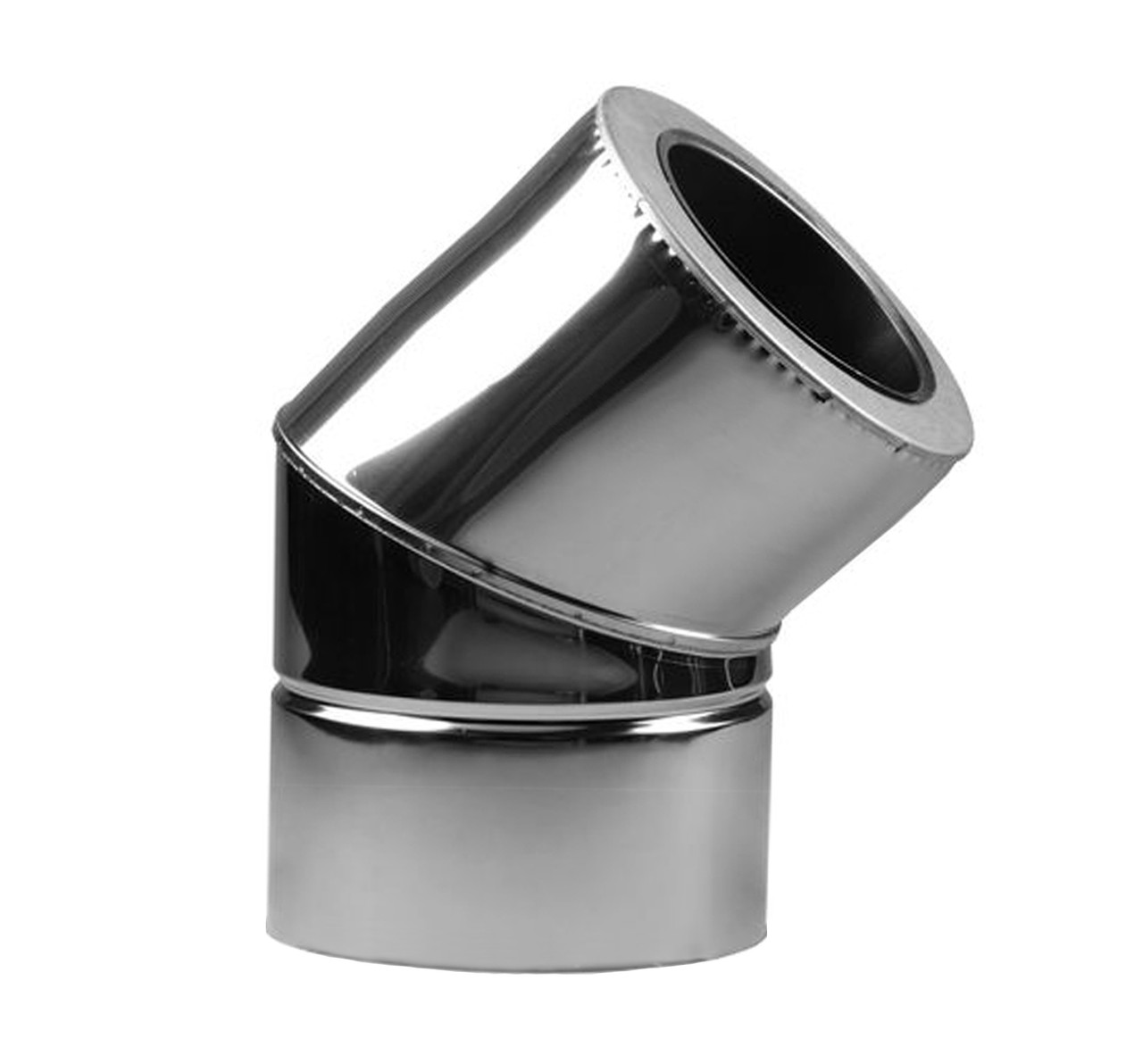 Коліно 45° з неіржавкої сталі з термоізоляцією неірж/неірж, фото 1