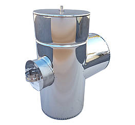 Трійник 87° з ревізією з неіржавкої сталі з термоізоляцією неірж/нерж