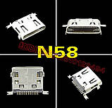 Роз'єм Micro USB N58 для LG 12P, фото 2