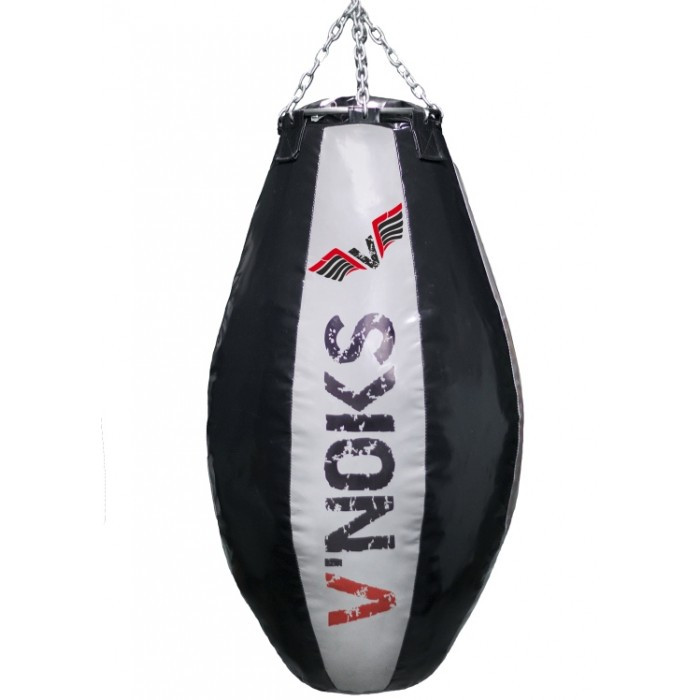 🔥 Боксерська груша апперкотная V'Noks 110 см 50-60 кг чорно-біла + ланцюга у подарунок!🎁