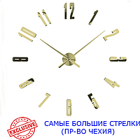 3D-Часы 130 см Najlepsi Cas (Чехия) Арабские4 [Металл+пласт] настенные большие наклейки оригинальные Золотой