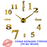 3D-Часы 130 см Najlepsi Cas (Чехия) Надписи [Металл, пластик] настенные большие наклейки бескаркасные Золотой
