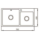 Мийка MIXXUS MX7843-220x1.0-PVD-BLACK (MX0565), фото 2