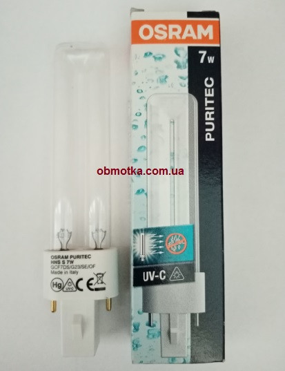 Лампа бактерицидна OSRAM PURITEC HNS S 7W G23