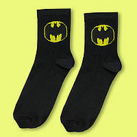 Носки черные с принтом "Бэтмен "