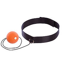 Теннисный мяч на резинке боксерский Fight Ball 3917 с повязкой на голову (пневмотренажер)