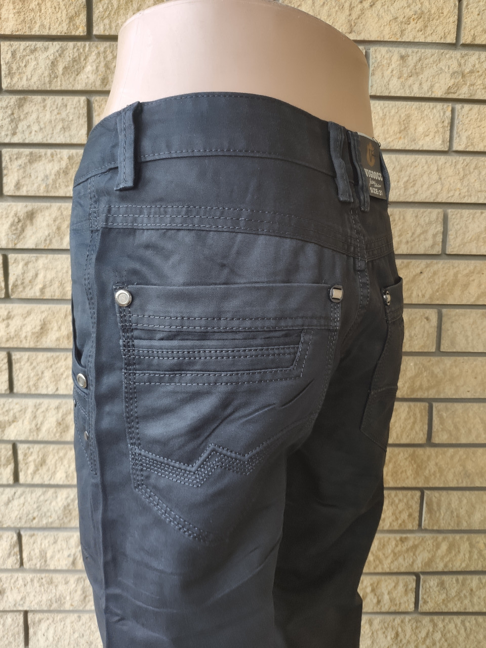Брюки, джинсы мужские коттоновые на высокий рост, есть большие размеры VIGOOCC, Турция - фото 2 - id-p1192387995