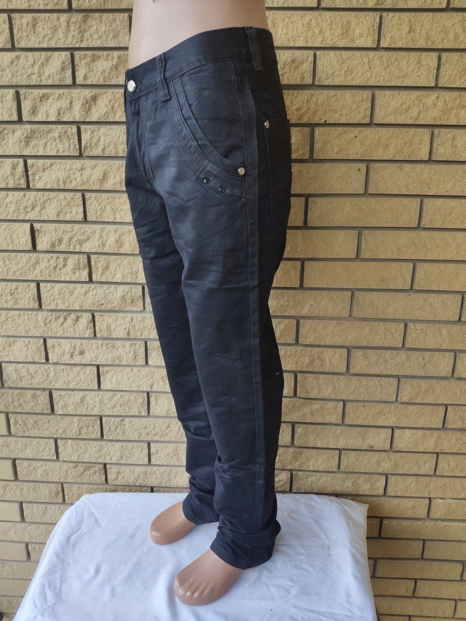 Брюки, джинсы мужские коттоновые на высокий рост, есть большие размеры VIGOOCC, Турция - фото 9 - id-p1192387995